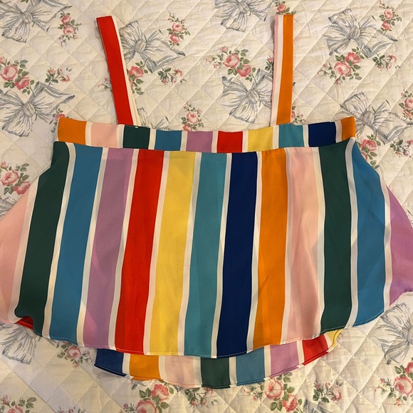 Buddy Love Athena Flowy Crop Tank Top Fiesta size Medium - Picture 2 of 8